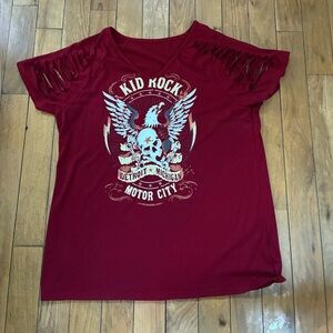 Red Kid Rock shirt without cut out sleeves - size XL